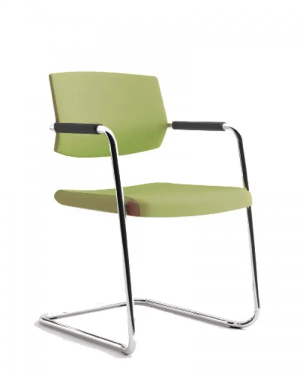 Silla Cool para Visitante Respaldo Plipropileno y Asiento Tapizado en Tela RE-780