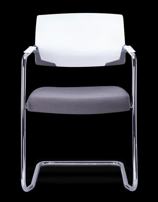 Silla Cool para Visitante Respaldo Plipropileno y Asiento Tapizado en Tela RE-790/C