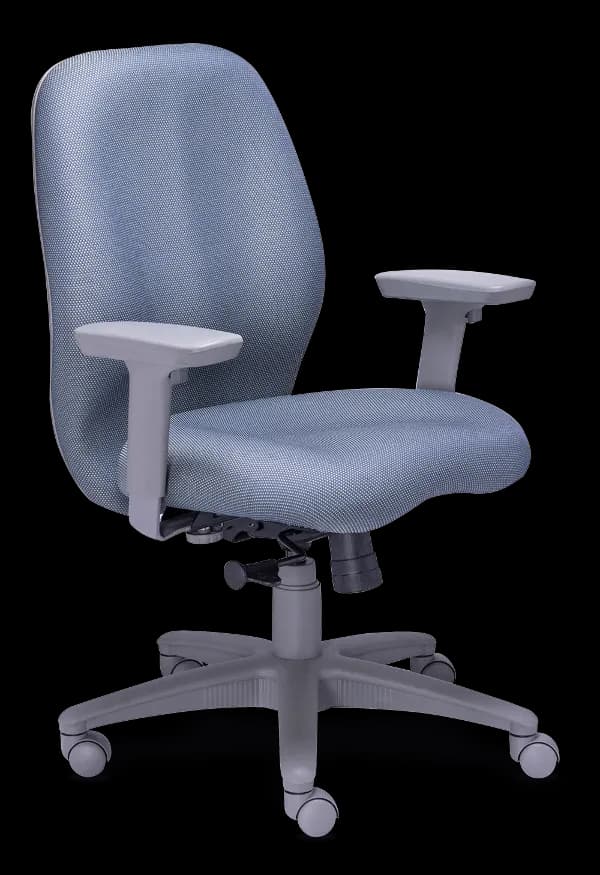 Silla Gerencial Medio Estructura Gris RE-1201/GR