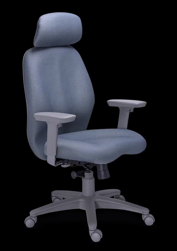 Sillón Gerencial con Cabecera Estructura Gris RE-1200/GR