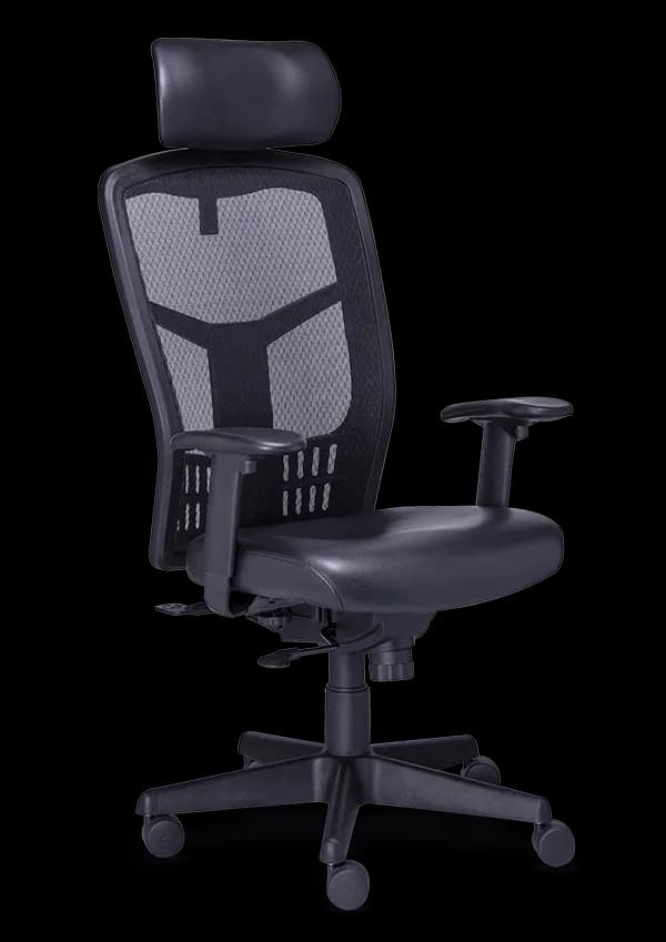 Sillón Gerencial en Mesh Con Cabecera Piel rp-4500