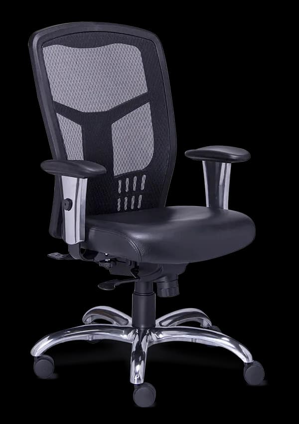 Sillón Gerencial en Piel/Mesh Respaldo Medio RP-4601